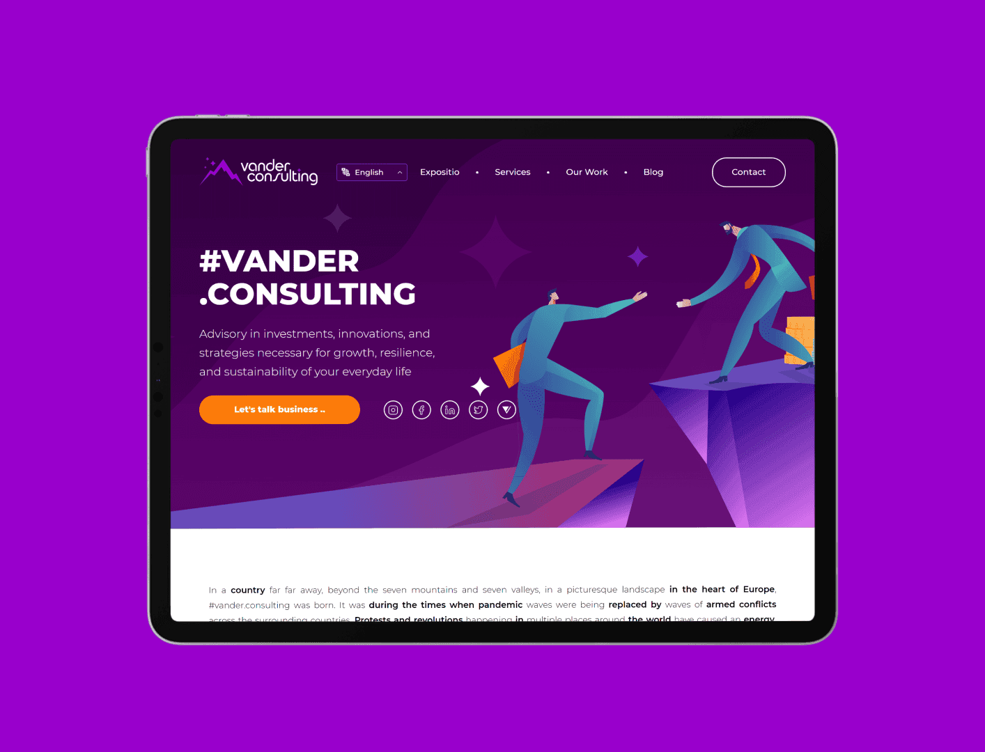 #VANDER.CONSULTING - Профільний веб-сайт компанії