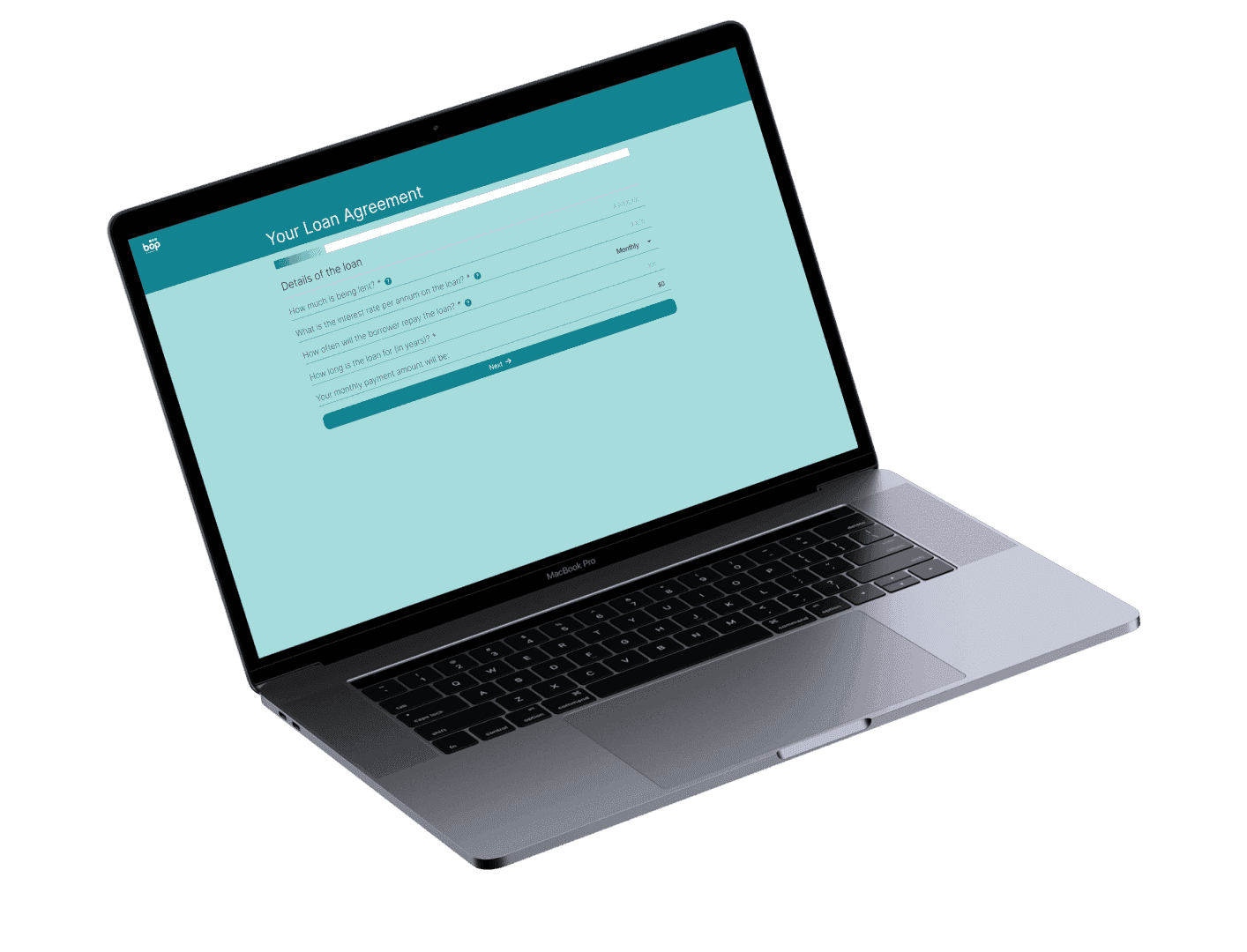 BOP - Website Development to create a Loan Agreement