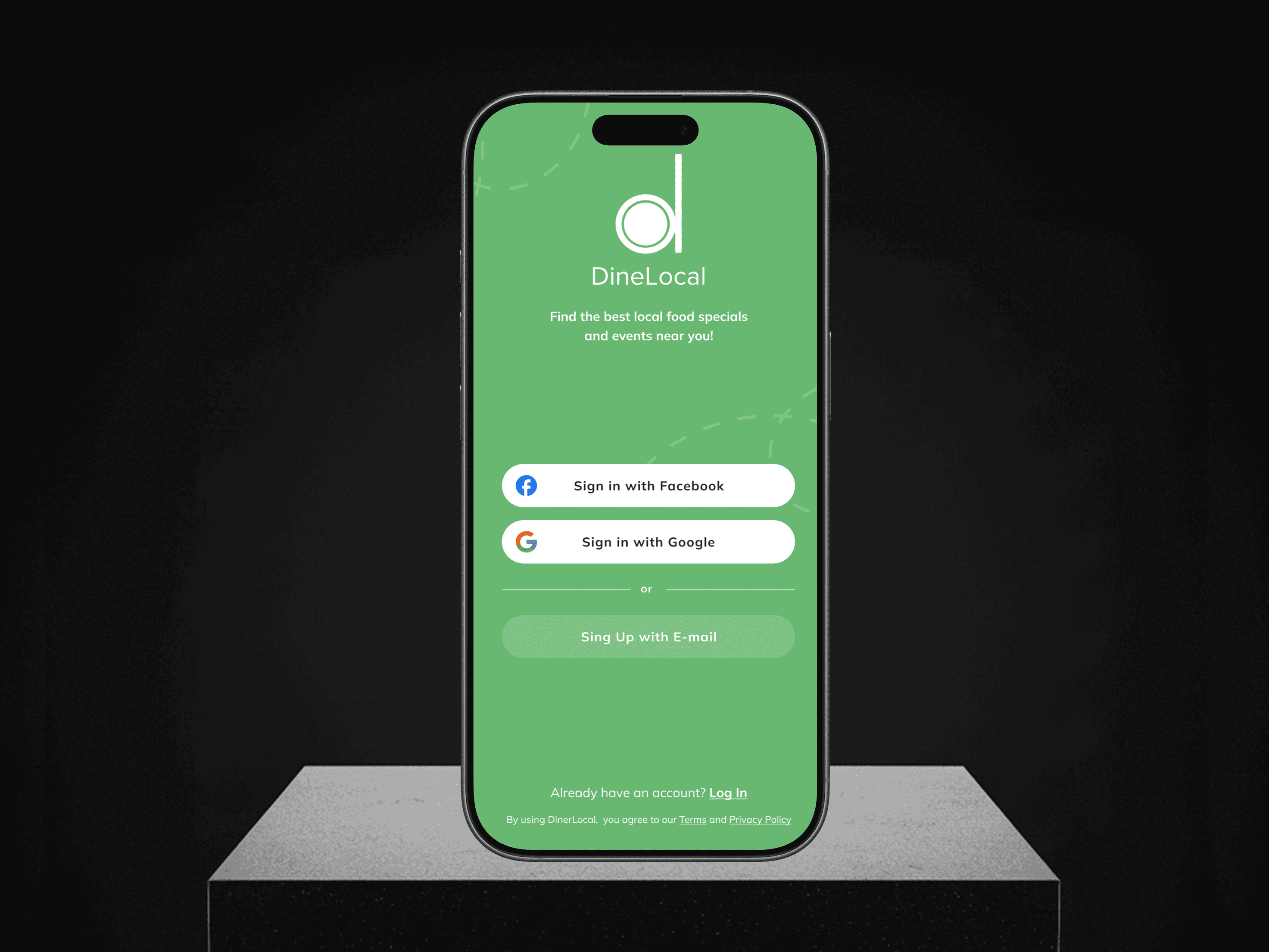 Development of DineLocal with React Native